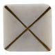 White Stone Square Gold Cross Dresser Knob